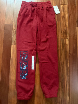 Marvel Spiderman Boys Youth Size Large Jogger Pants Sweatpants Mad Engine
