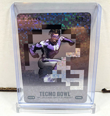 Hit Parade Tecmo Bowl Bo Jackson Battle Arena Steel Hologram Card HTZ78