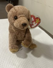 Rare Ty Beanie Baby 1999 Pecan The Bear - Retired With Shiny Tush Tag Make Offer