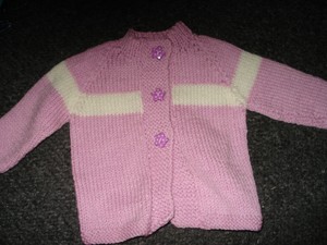 lilac baby cardigan