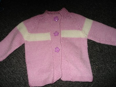 lilac baby cardigan