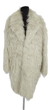 Frankie Morello Milano Mohair Long Hair Faux Fur Coat 40 Xs S Made Italy New