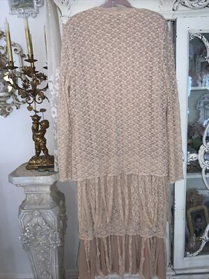 VTG Design Todays Womens XL Lace Sleeveless Dress Open Front