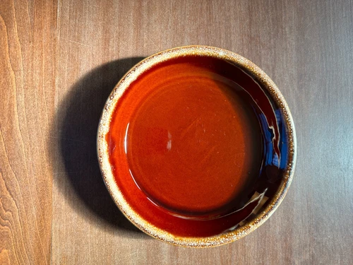 Hull Brown Drip Pie Dish 9 3/8"; Hall USA Oven Proof markings; Near Impeccable