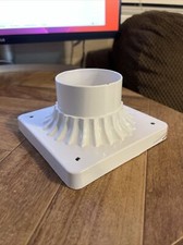 LIT-PaTH Outdoor Post Light Mounting Base Pier Mount Base white