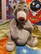 Jungle Book BALOO Plush Stuffed Figure Bear 15" Gray Walt Disney Co Vintage