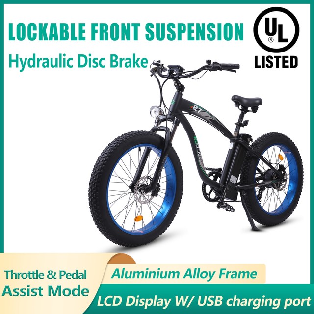 Hammer 48v 750w Fat Tire Ebike Black 