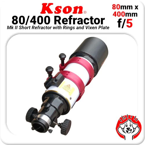 Kson 80mm 400mm f/5 Mk II Refractor OTA with Rings and Vixen Plate - Image 3 of 4