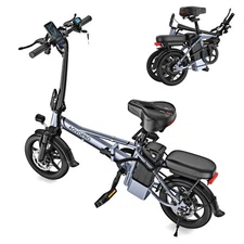 AOVOPRO EB60 Adult Electric Bicycle 500W Foldable 10.5AH 22MPH 28Miles EBIKE