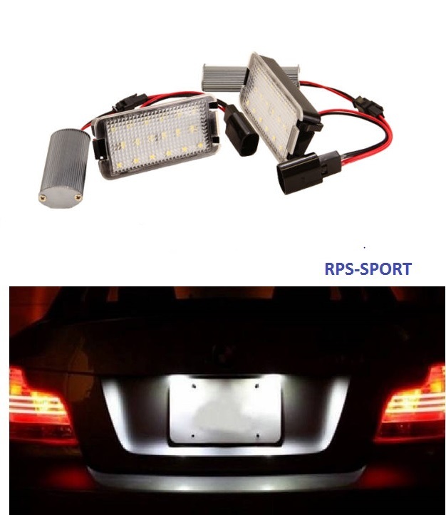 Feux arriere LED blanc anti-erreur Canbus pour plaque d'immatriculation Seat Leon 1M