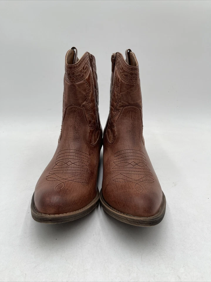 Botas de Vaquero Coconuts Pistola Para Mujer Marrón Cuero Sintético Talla 10 M Foto 2 de 4