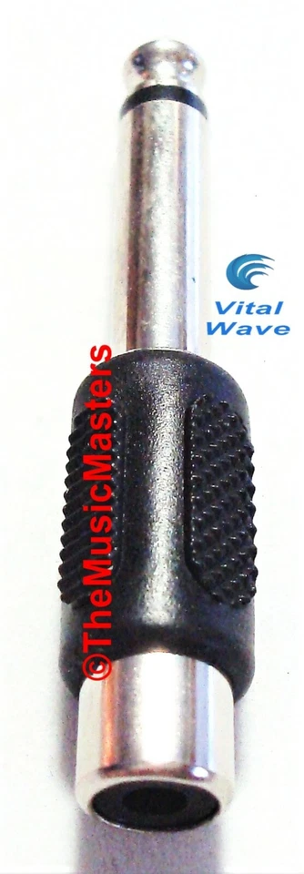 (2) 1/4" Male Mono Plug to Single RCA Jack (F) Audio Cable Cord Adapter VWLTW - Image 3 of 4