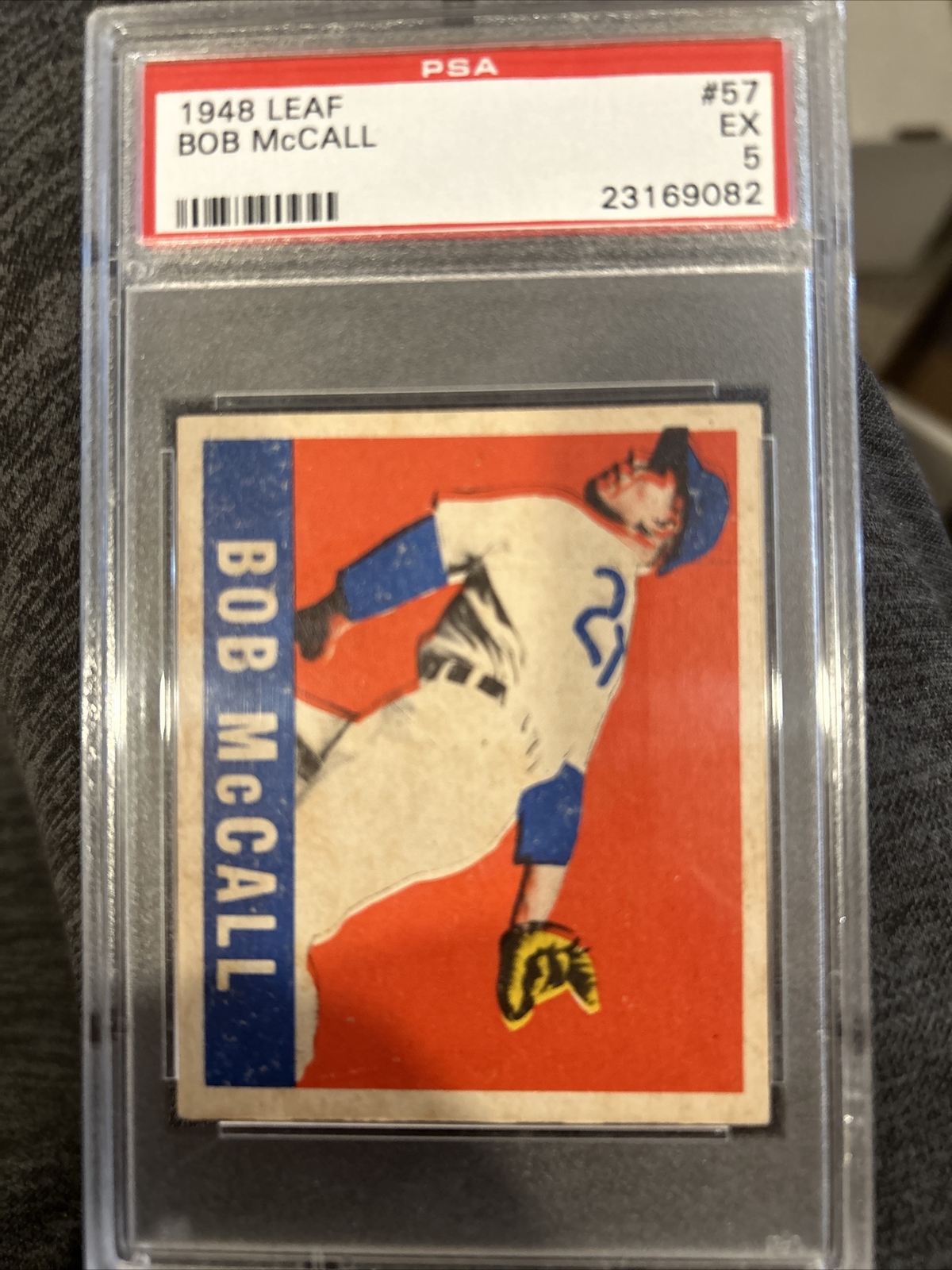 1948 Leaf #57 Bob McCall Cubs PSA 5