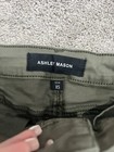 Ashley Mason Cargo Mini Skirt Army Olive Green High Waisted Canvas Pockets in XS — photo 2