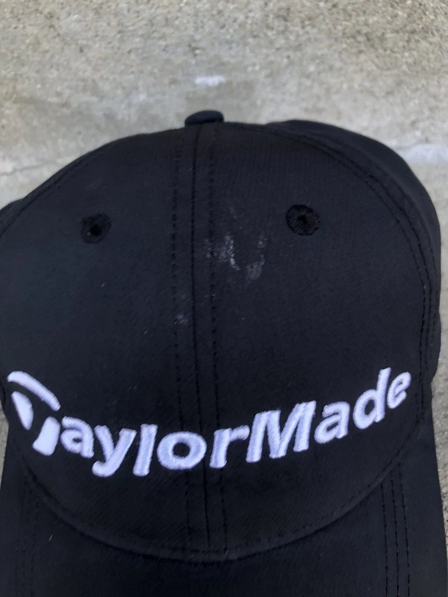 TaylorMade TP5x Hat Cap Black White Letters One Size Fits All Strapback Golf Hat