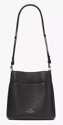 Kate Spade Leila Bucket Bag Pebbled Black Leather Purse KE489 NWT $359 Retail FS - Picture 2 of 5