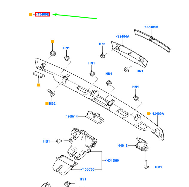 FORD S-MAX MK1 Tailgate Handle 1877786 AM21-R43400-CC NEW GENUINE 