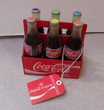 Vintage 1995 Coca-Cola Company 6-Pack Color Bottle Markers w/ tag (dry)