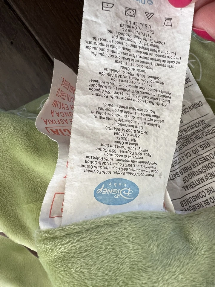 Manta edredón edredón Disney Baby Winnie The Pooh retazos cuadrados bebé Foto 3 de 4