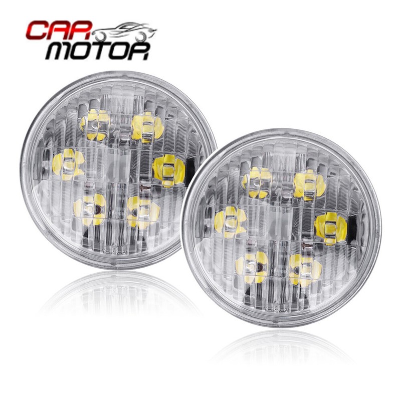 2X LED Tractor Light Round Flood Light For John Deere 20 Series 2520, 3020, 4020