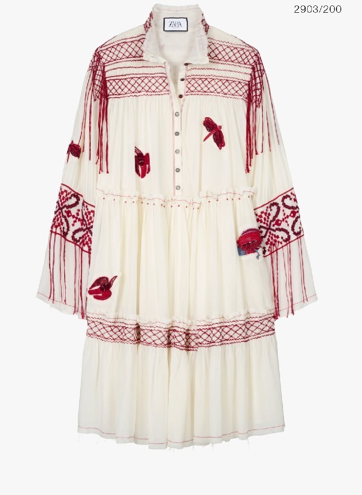Zara Atelier Embroidered Voluminous Limited Edition Dress New RUNS BIG $439  | eBay
