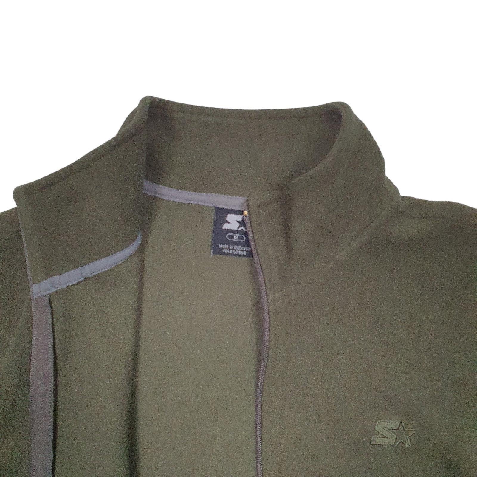 STARTER Full Zip Polyester Fleece Jumper Mens M image 3
