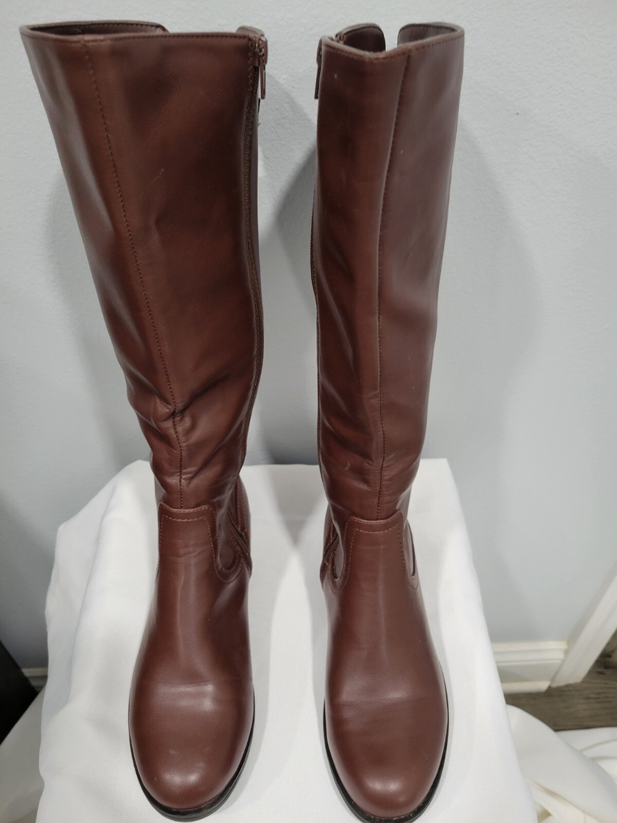 SODA Tall Riding Boots Black Size Buckle Detail