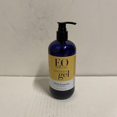 EO Essential Oils Shower Gel Vetiver Coconut 16 OZ