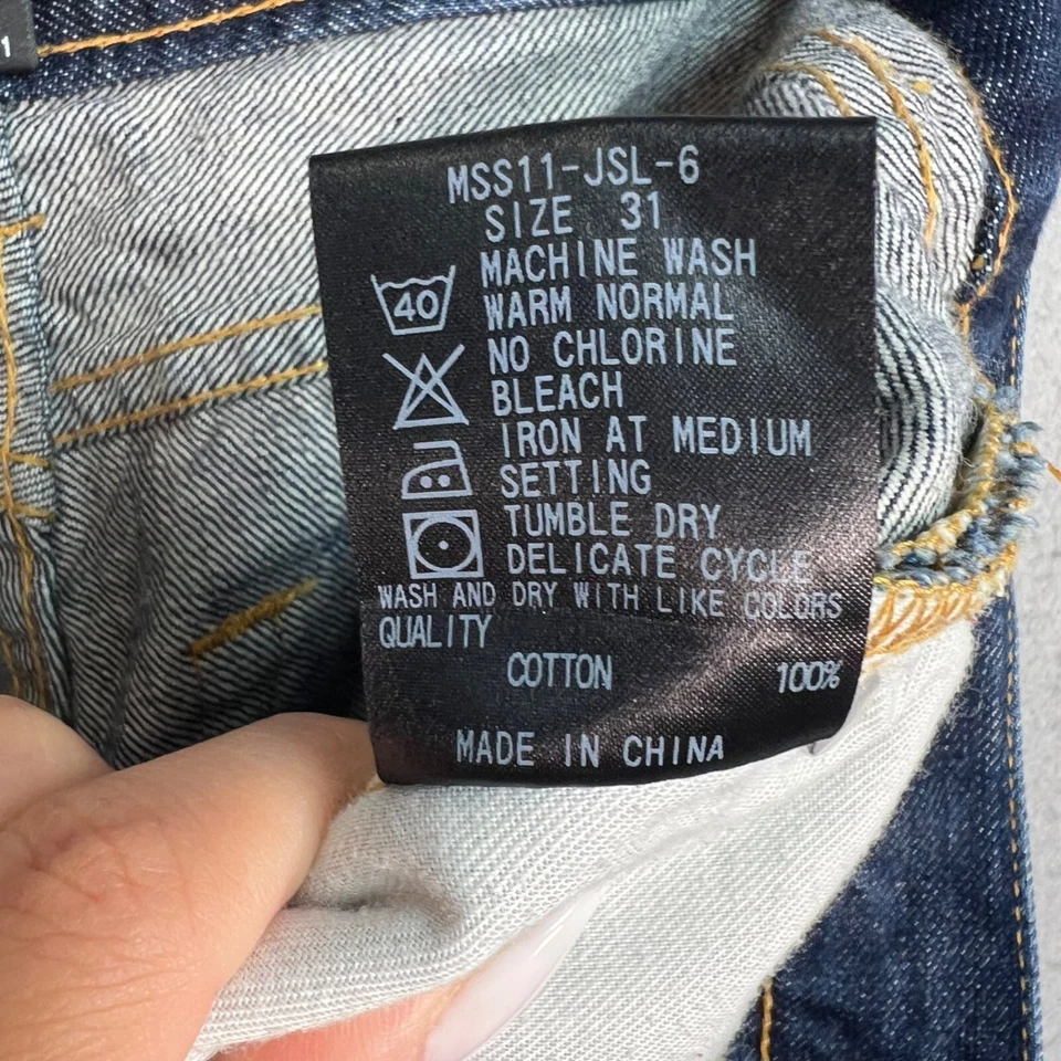 Pantalones de mezclilla Surface To Air ajustados lavado oscuro talla 31 para hombre 100 % algodón Foto 4 de 4