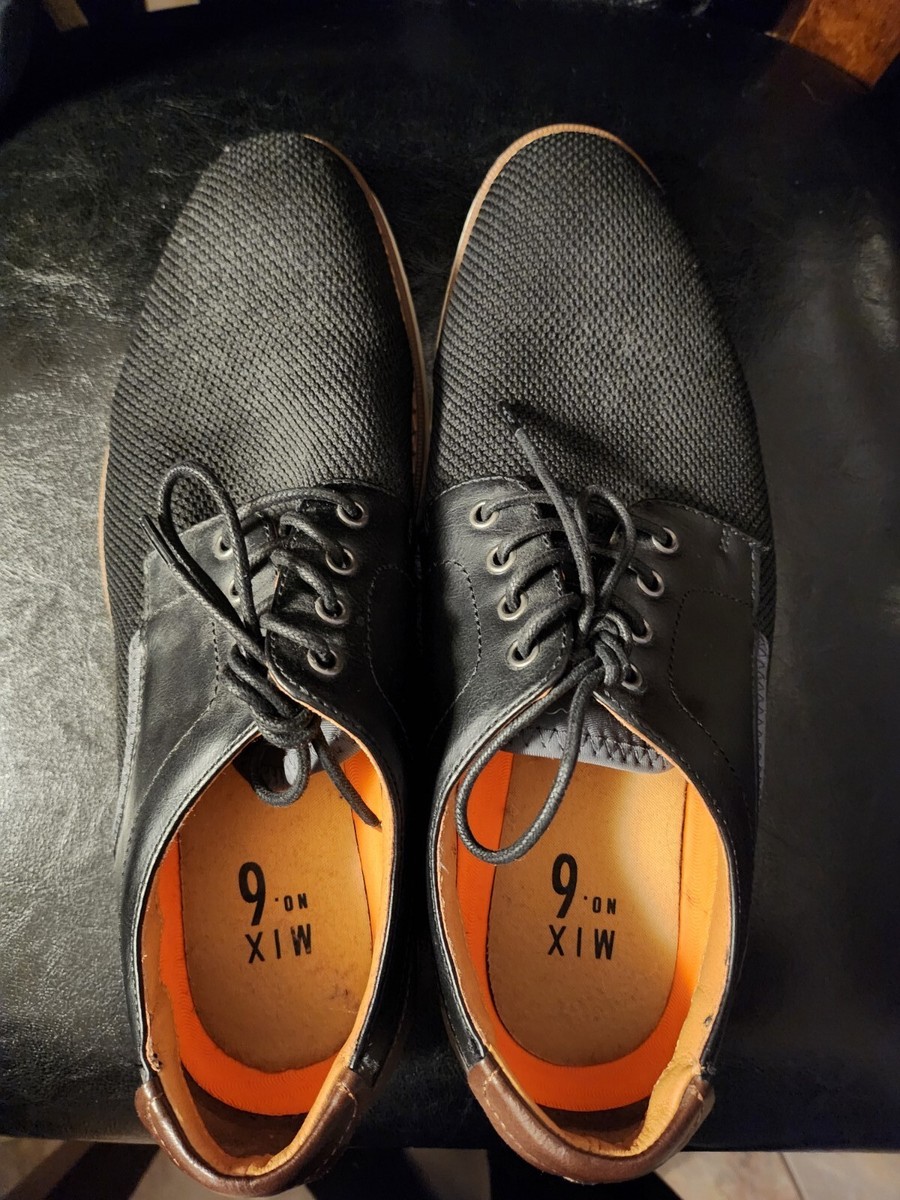 Mix No. 6 Men’s Bache Lace Up Charcoal Gray Oxford Casual Shoes Size US 12 M Mix No. 6 Bache Deep Black Lace Up Oxford Casual Dress Shoe  main image 4