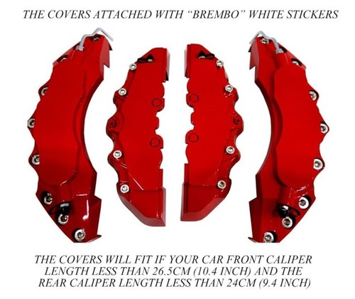HOLDEN UTE VU VY VZ VE VECTRA ZC BR BIG RED BRAKE CALIPER COVER 4PCS F/REAR - 第 1/12 張圖片