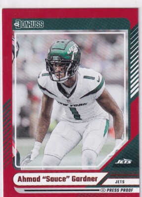 2024 Panini Donruss NFL Football No. 42 Ahmad ''Sauce'' Gardner Red