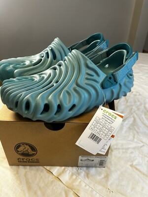 Crocs Pollex Mens 10 Clog Brand New Salehe Bembury Tide Blue Breathable DS Shoes
