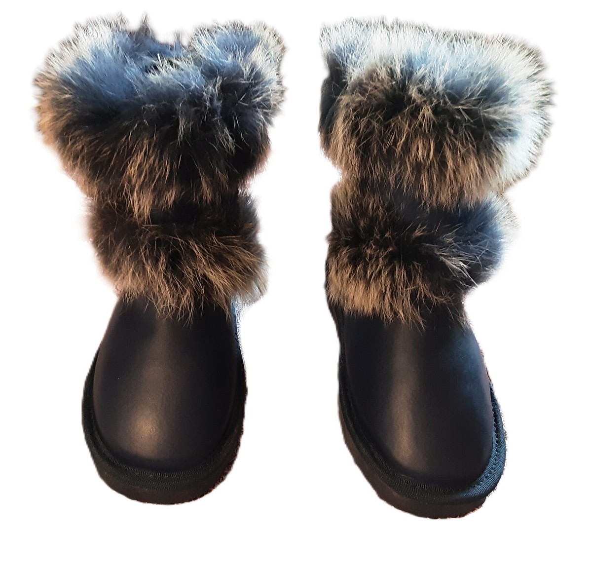 NWT AUABP 100% Australian Lambskin Winter Boots Blue Waterproof Size US