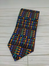 RM Sport Vintage USA Made Golf Tee 100% Silk Tie Golfers Neck Tie