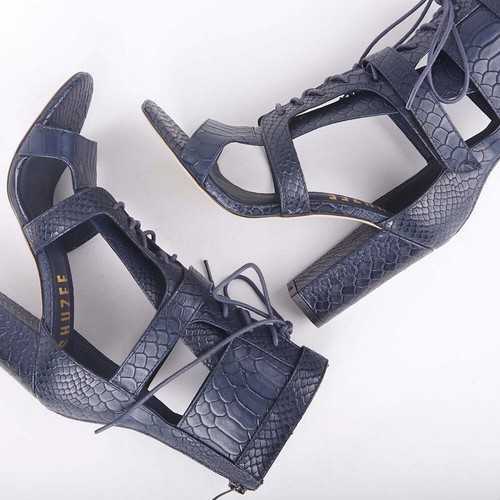 Tacones de bloque con cordones Khloe Croc - Imagen 15 de 30