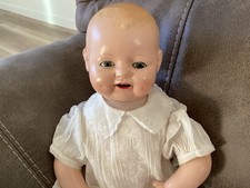 Antique Composition 18 Inch Baby Dimples Doll By E.I. Horsman