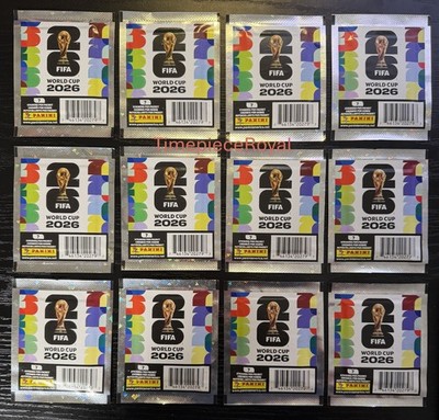 12x FIFA World Cup 2026 PANINI Stickers Packs - 12 packets Official US Version