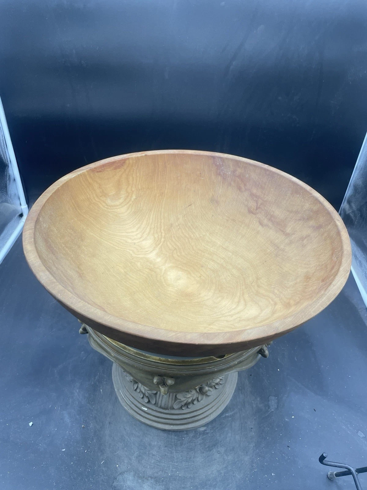 Vintage Large 15.5” Wood Dough Bowl