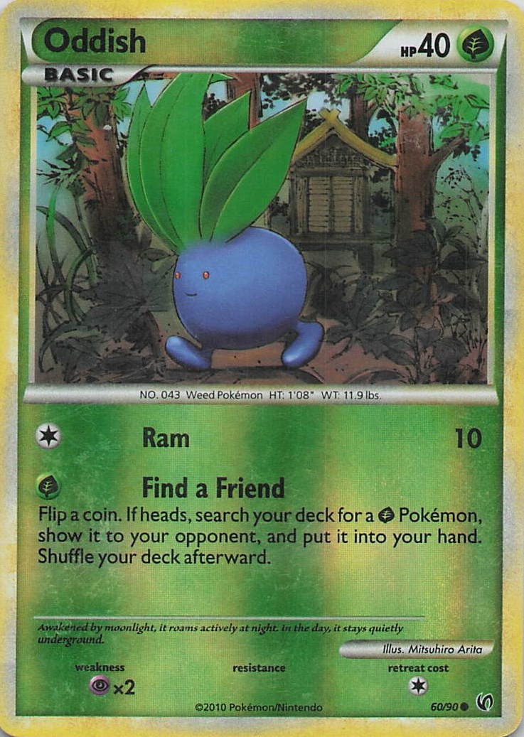 Oddish Reverse Holo Common Undaunted 60/90 HP