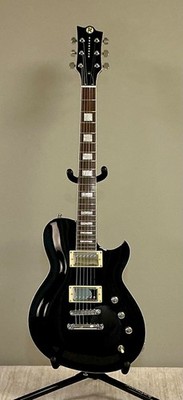 Reverend Roundhouse Singlecut Electric Guitar, 2019 Model, Trans Black