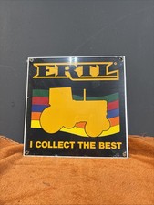 #8 NOS Ertl Tractor I Collect The Best  Enamel Sign 10” x 10”