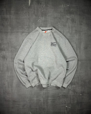 Authentic Nike x Stussy Grey Crewneck-Fits Size Mens Large to Semi XL