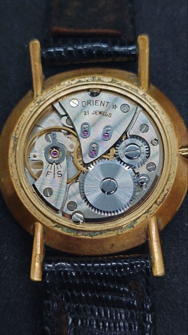 Royal Orient Hand Wound Watch Vintage Gold White Dress Timepiece Classic image 5