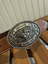 Cavender  s Child Buckle Rodeo Brown Leather Belt Size 22 Western Cowboy/Cowgirl