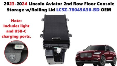 23-24 Lincoln Aviator 2nd Row Floor Console Storage w/Rolling Lid LC5Z78045A36BD