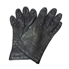 Chloe - Black Leather Women's Gloves