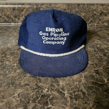 Vintage ENRON Gas Pipeline Operating Company Trucker Hat Snapback Cap 80s