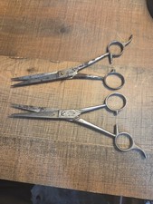 2 Vintage Barber Scissors Steel