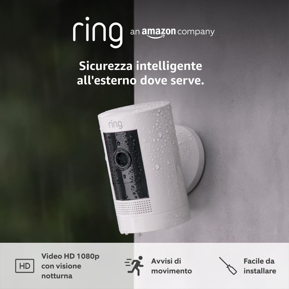 Videocamera Esterna a Batteria (Stick up Cam) | Telecamera Di Sorveglianza Wifi 